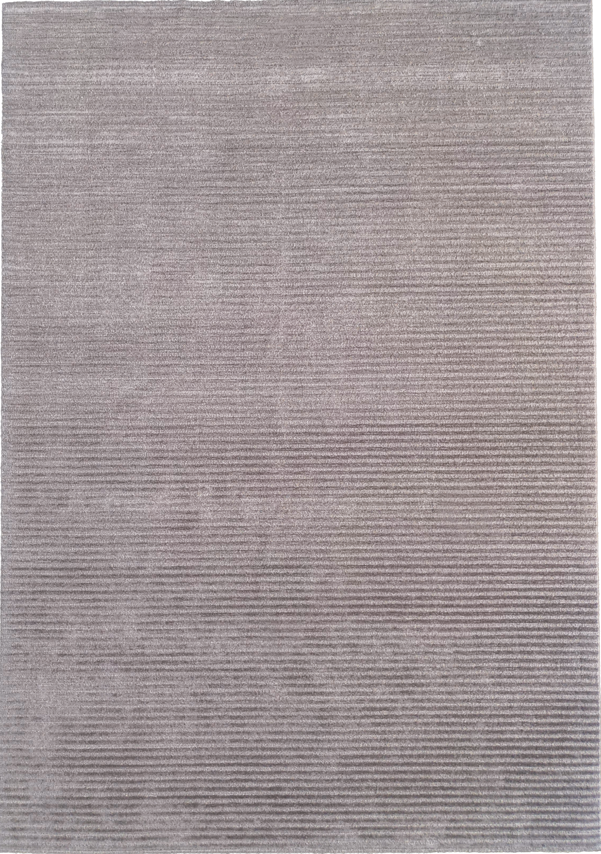 Close-up of the Beam area rug in Angora Gray & Pebble Gray, showcasing the rug's textured, striated design
