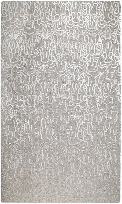 Stone gray rug featuring an ecru fade design, showing soft texture and subtle, elegant pattern variation across the floor thumbnail_1