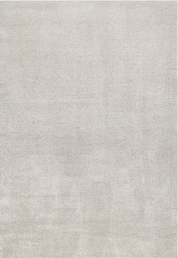 Close-up of the Free Stripe rug in Ecru & Crystal Gray, showing the subtle striped texture and color variation. thumbnail_1