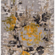 Textured rug with abstract pixelated design in dark gold, gray, and neutral tones. Pixel Rose design. thumbnail_1